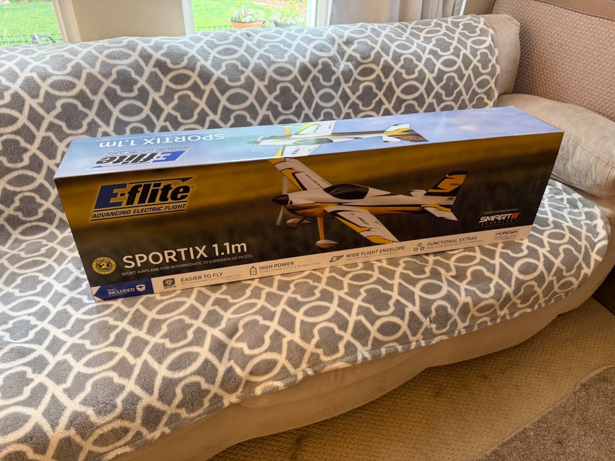 E-Flite Sportix 1.1m BNF Basic with AS3X+ and SAFE Select - New in box!